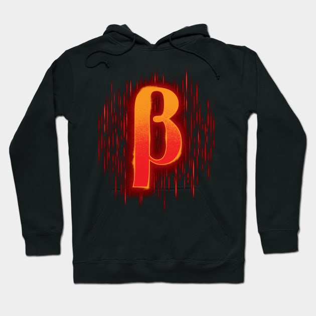 Greek Beta - Orangey Red Hoodie by DCLawrenceUK